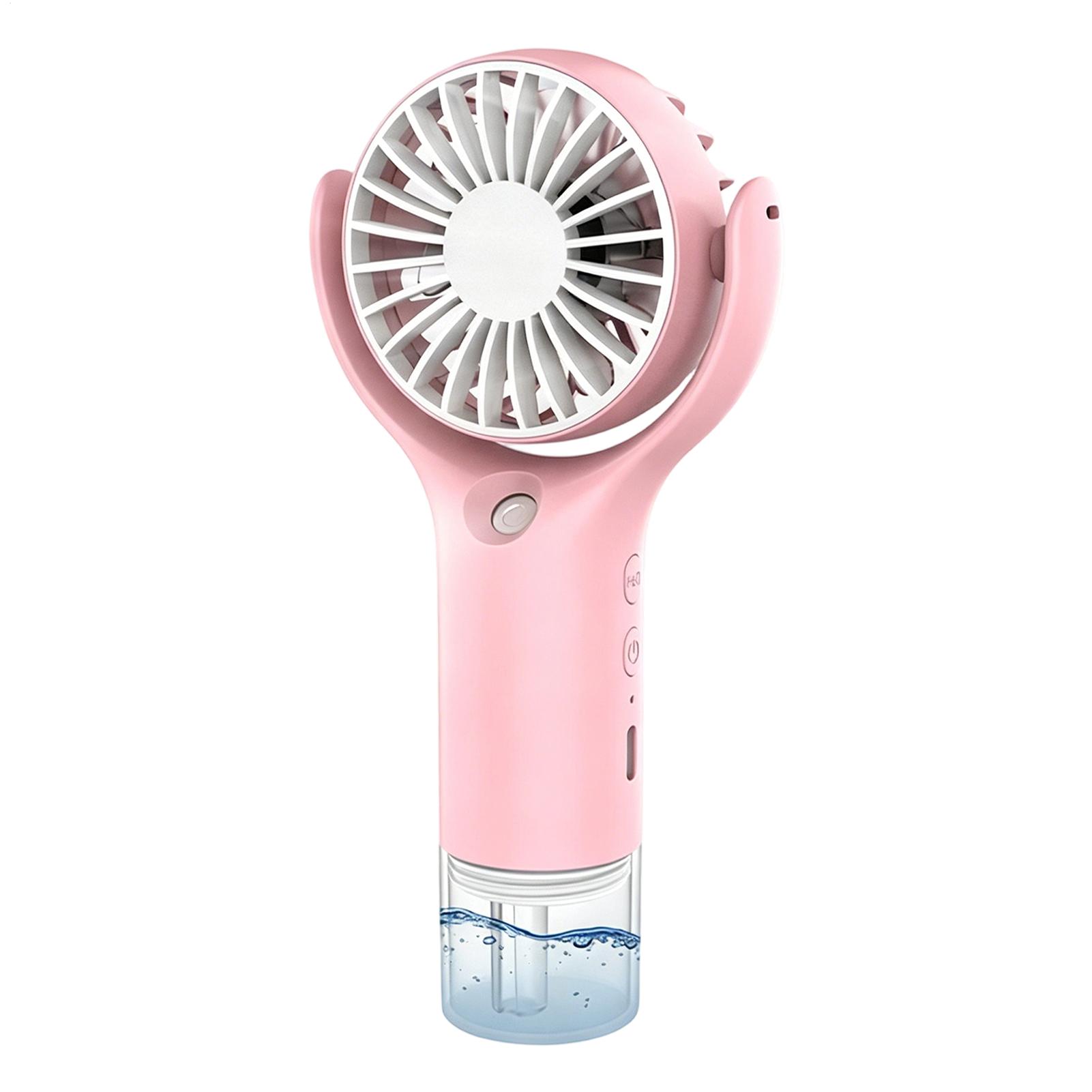 Outdoor Camping Misting Fan - مروحة محمولة مع رذاذ، شحن USB،