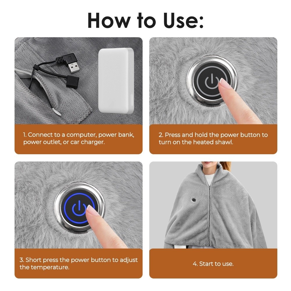 Outdoor Camping Heated Blanket - عالية الجودة يمكن ارتداؤها USB بطانية