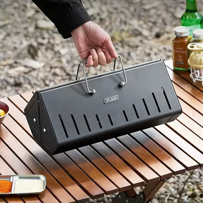 Outdoor Camping Grill - شواية محمولة قابلة للطي تعمل بالفحم،