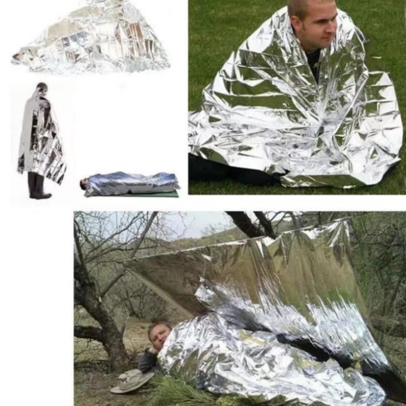 Outdoor Camping Heated Blanket - 4 قطع من بطانيات النجاة الحرارية