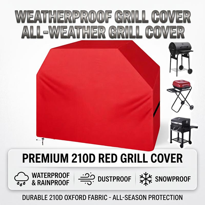 Outdoor Camping Grill - غطاء شواء 210D مقاوم للغبار والماء،