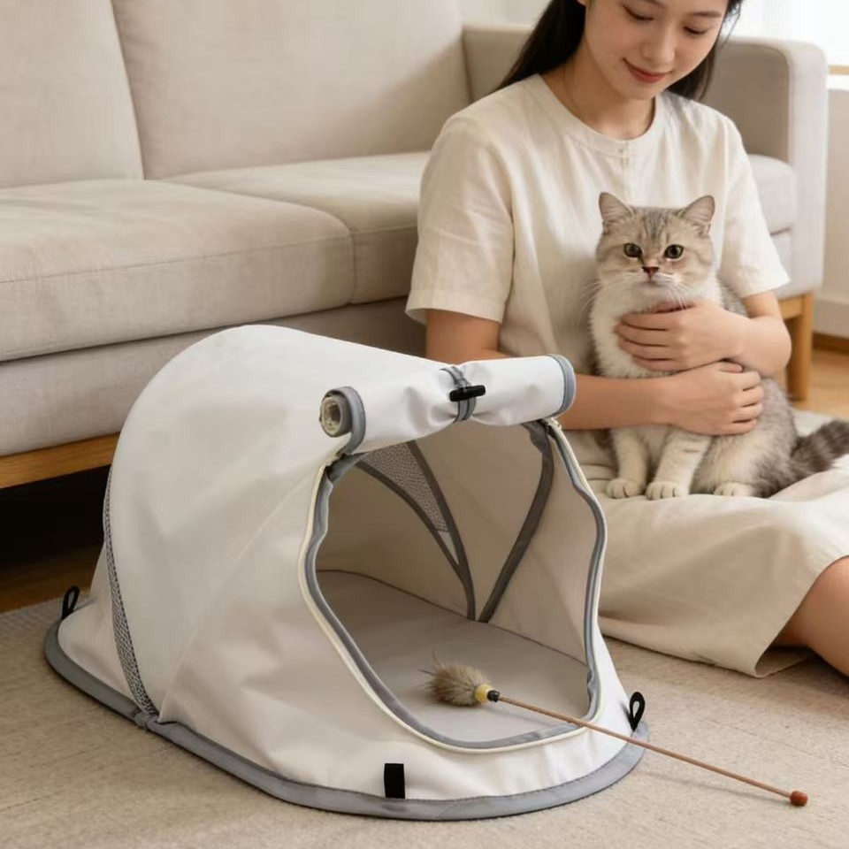 Outdoor Camping Dog Kennel - خيمة قابلة للطي للحيوانات الأليفة، بيت