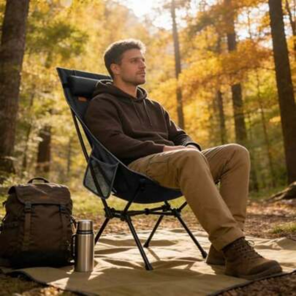 Outdoor Camping High Chair - كرسي تخييم خفيف الوزن قابل للطي