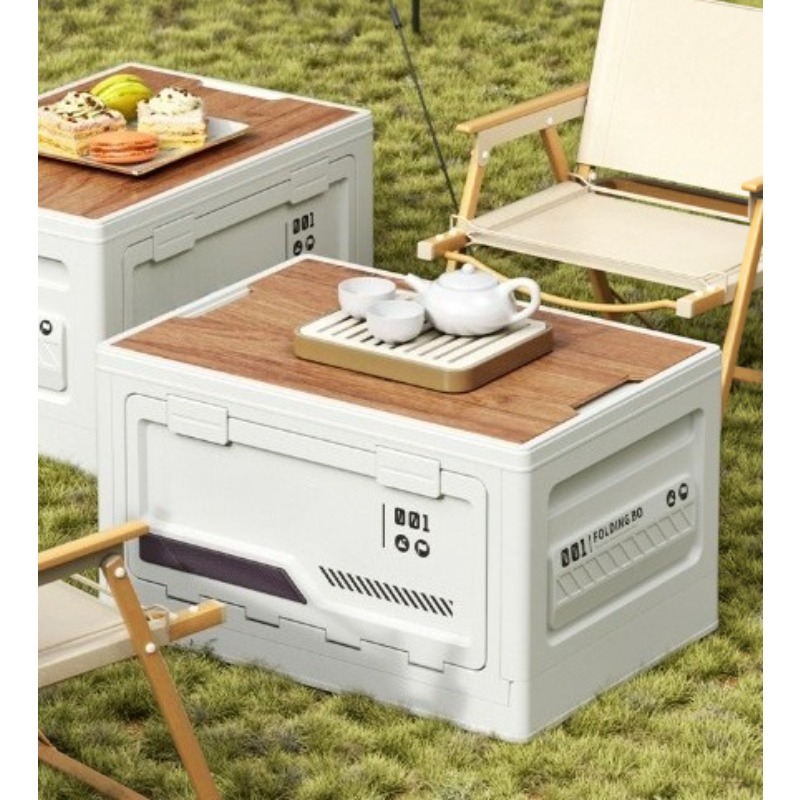 Outdoor Camping Storage Box - صندوق تخزين خشبي لصندوق السيارة، منظم