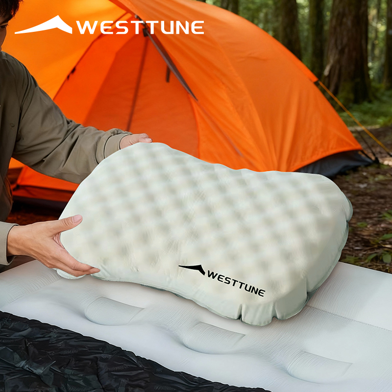 Camp Pillow Compressible - WESTTUNE التخييم وسادة قابلة للنفخ المحمولة