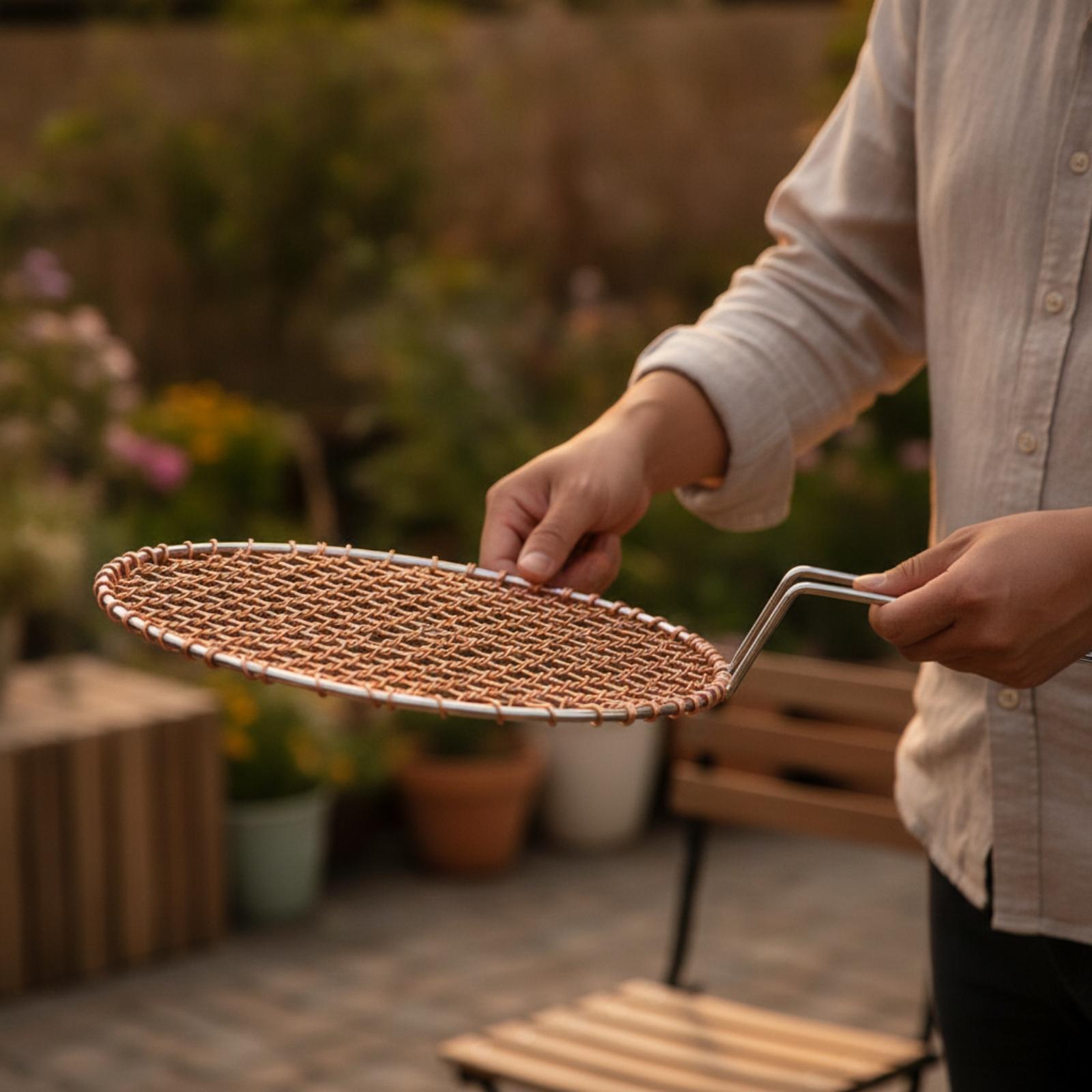 شبكة شواء دائرية محمولة من الن - مراجعة Outdoor Camping Grill وسعره