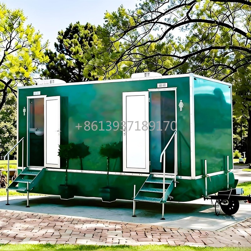 مقطورة مرحاض متنقلة مع حوض ودش - مراجعة Outdoor Camping Toilet وسعره