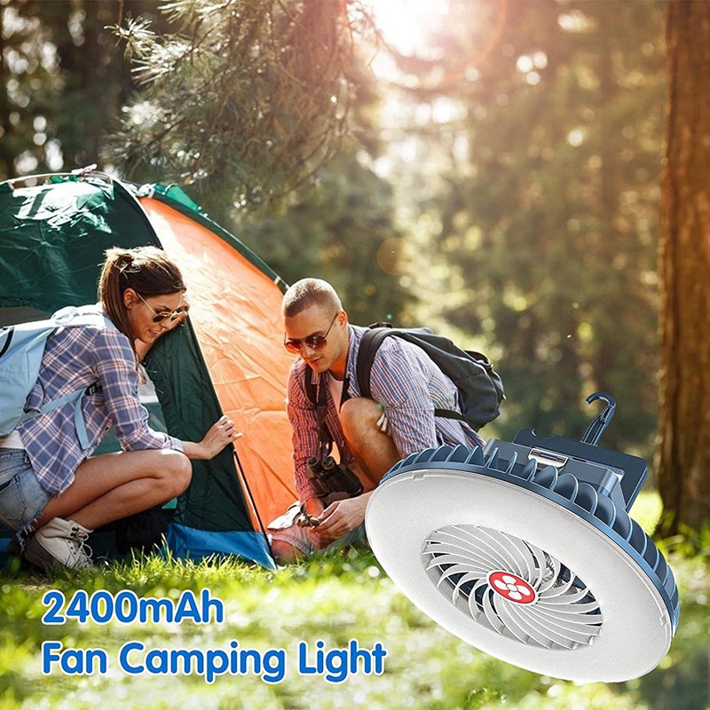 مروحة التخييم المحمولة مع الصم - مراجعة Outdoor Camping Misting Fan وسعره