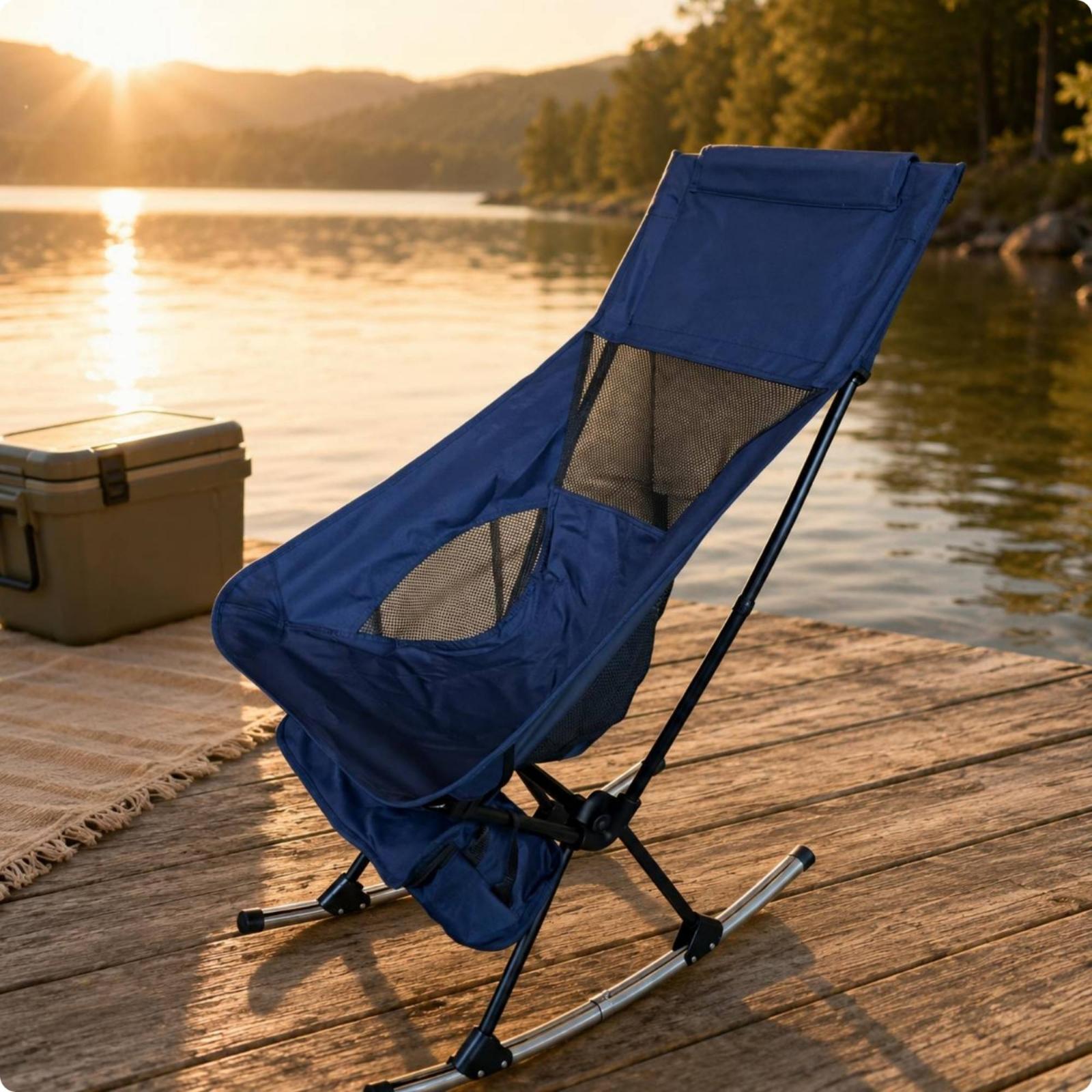 كرسي هزاز قابل للطي للاستخدام  - مراجعة Outdoor Camping Rocking Chair وسعره