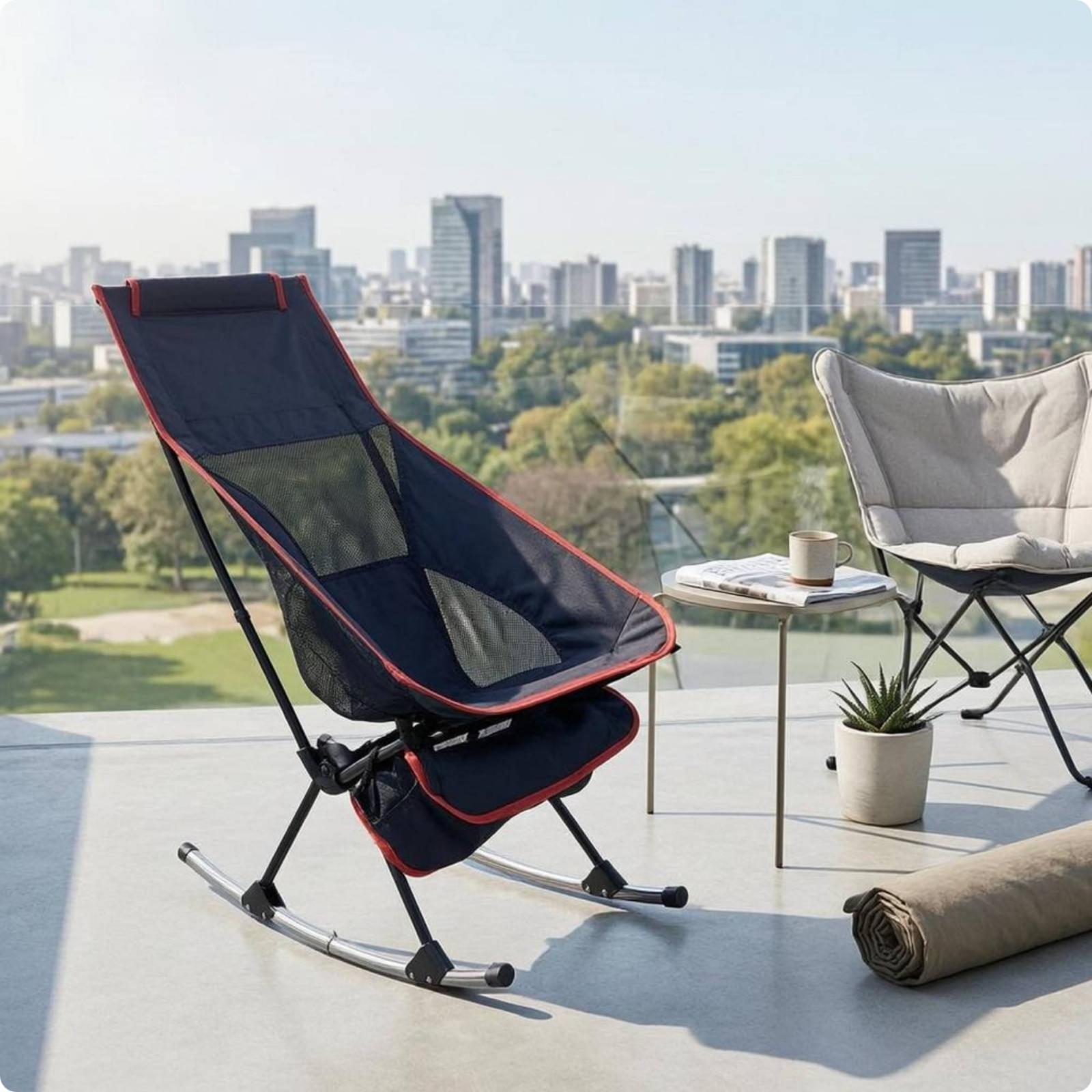كرسي هزاز قابل للطي للاستخدام  - مراجعة Outdoor Camping Rocking Chair وسعره