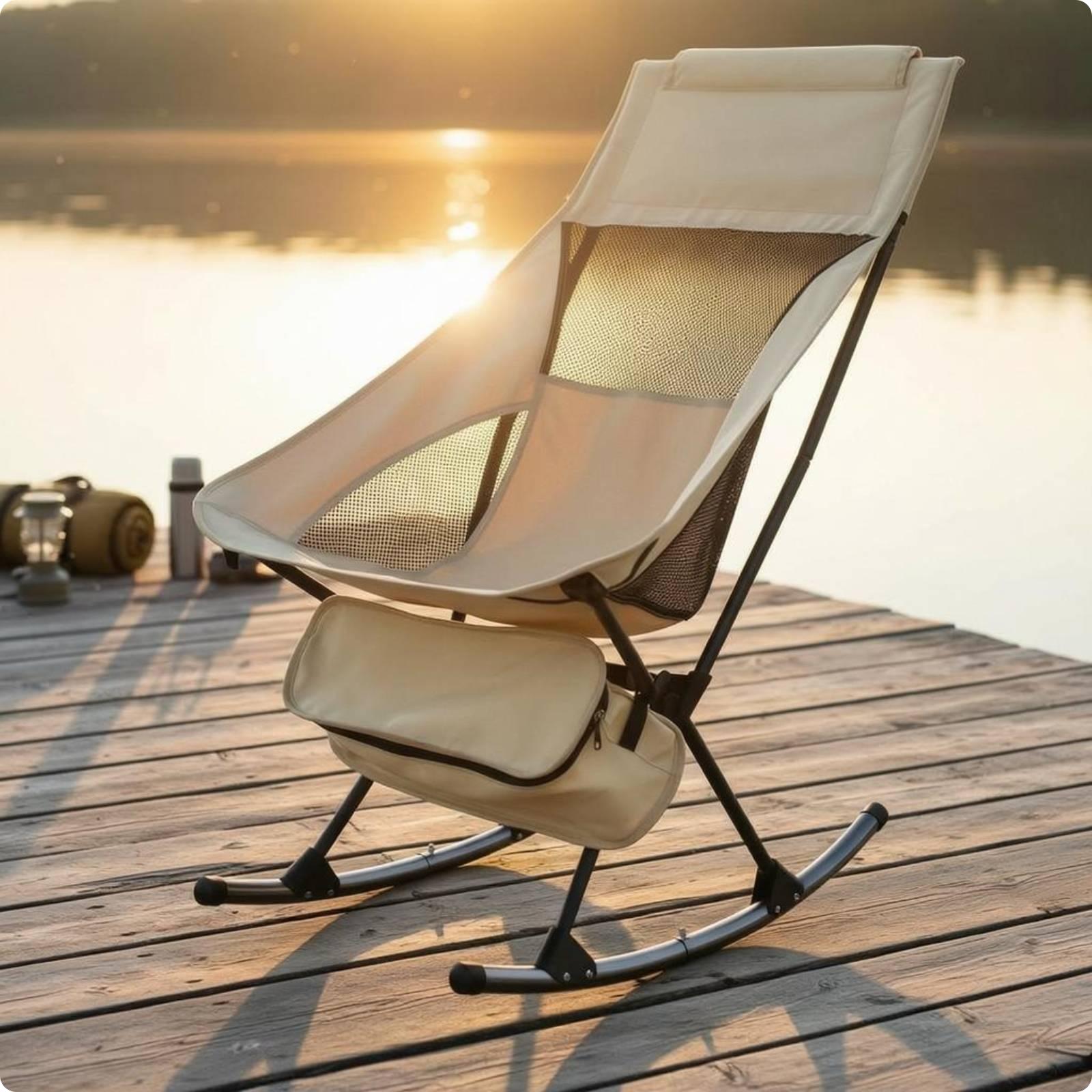 كرسي هزاز قابل للطي للاستخدام  - مراجعة Outdoor Camping Rocking Chair وسعره
