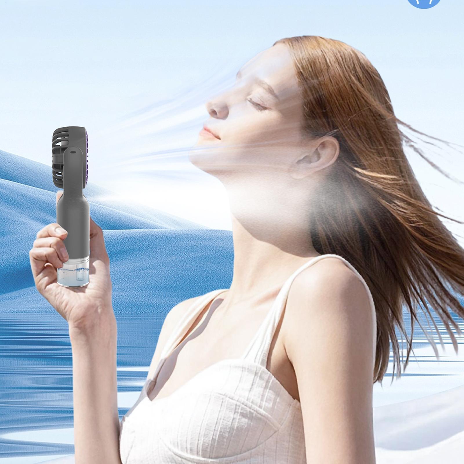 مروحة محمولة مع رذاذ، شحن USB، - مراجعة Outdoor Camping Misting Fan وسعره