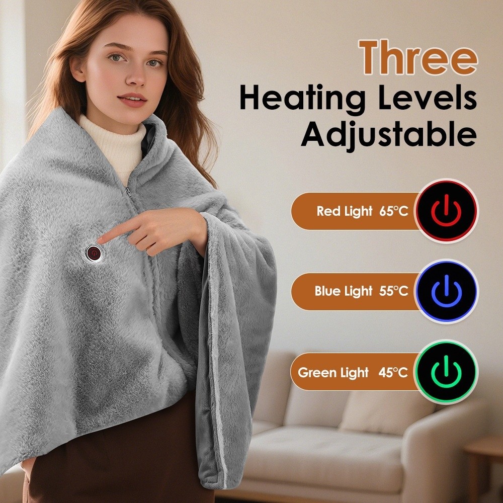 عالية الجودة يمكن ارتداؤها USB - مراجعة Outdoor Camping Heated Blanket وسعره