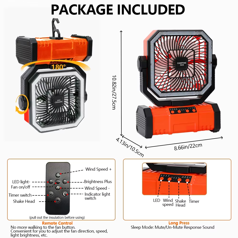 مروحة تبريد محمولة متعددة الوظ - مراجعة Outdoor Camping Misting Fan وسعره