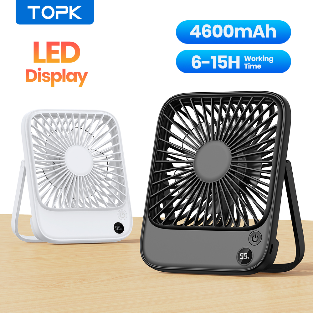 TOPK رقيقة جدا مروحة محمولة صغ - مراجعة Outdoor Camping Misting Fan وسعره