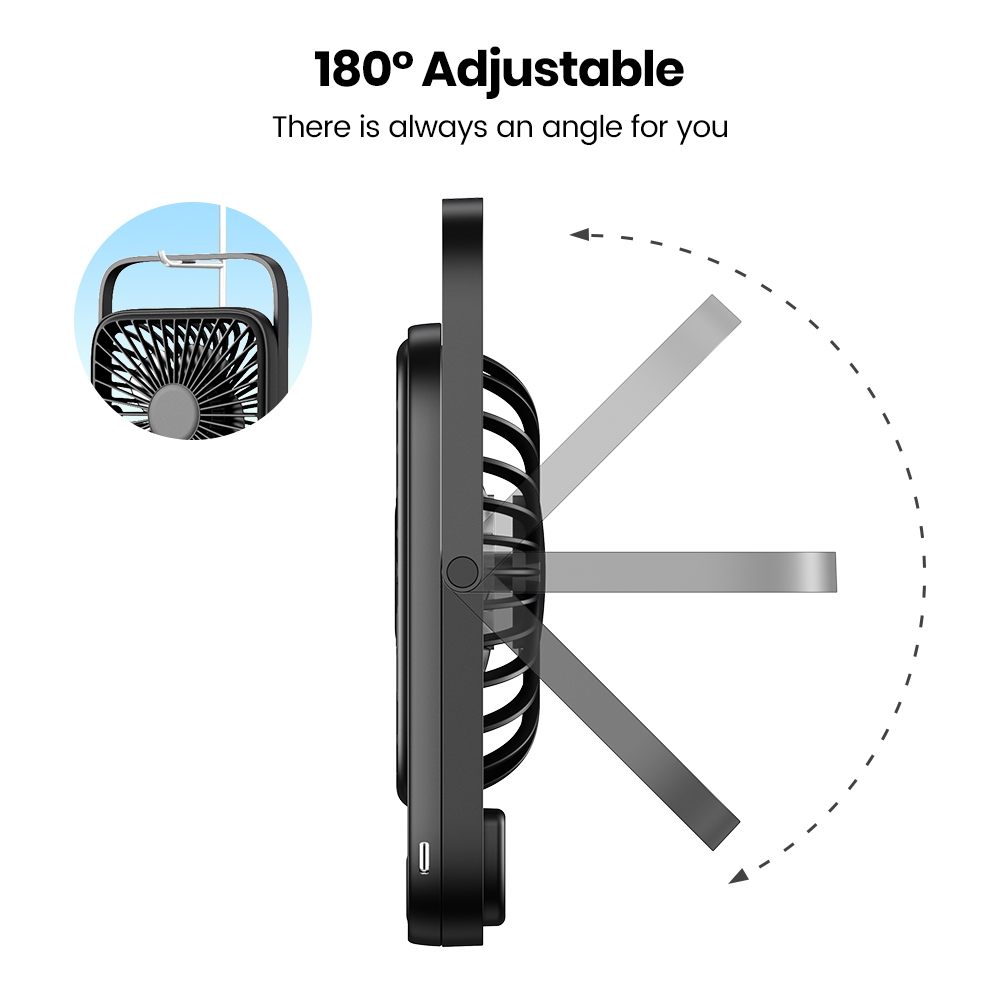 TOPK رقيقة جدا مروحة محمولة صغ - مراجعة Outdoor Camping Misting Fan وسعره