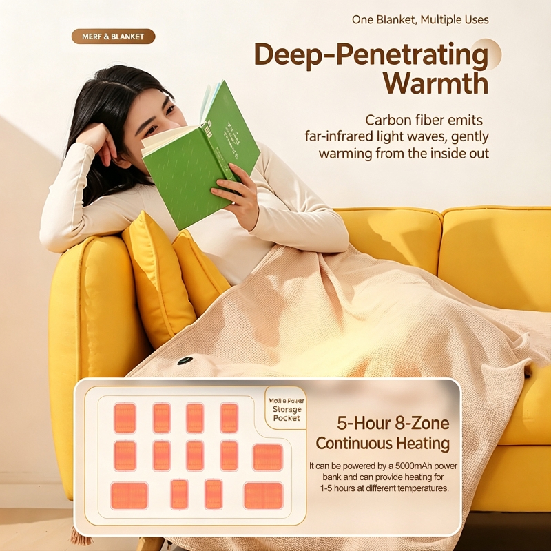 بطانية كهربائية تعمل بالطاقة ع - مراجعة Outdoor Camping Heated Blanket وسعره