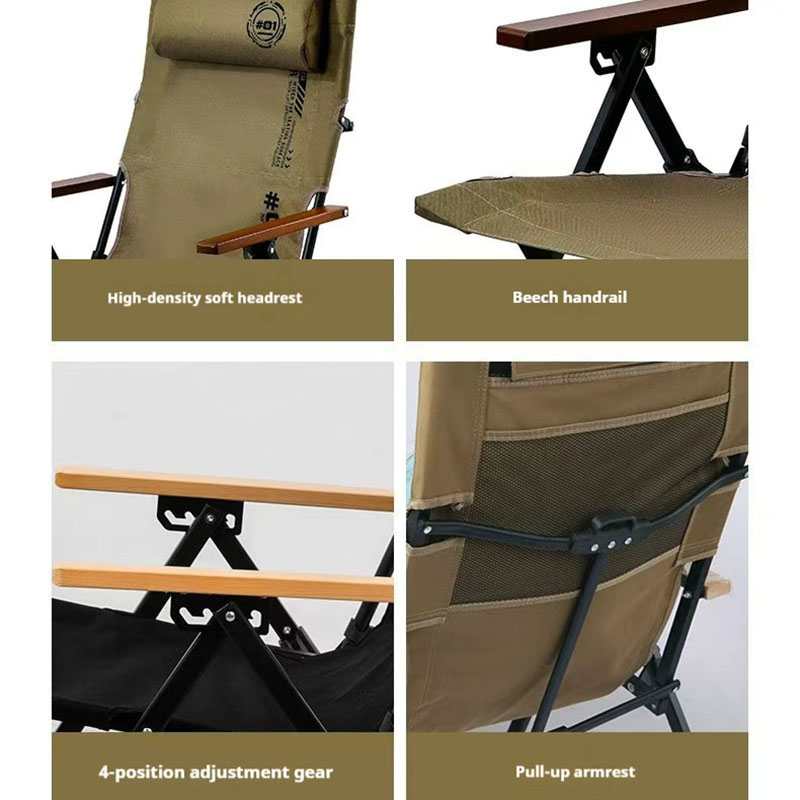 كرسي شاطئ وتخييم قابل للطي بظه - مراجعة Outdoor Camping High Chair وسعره
