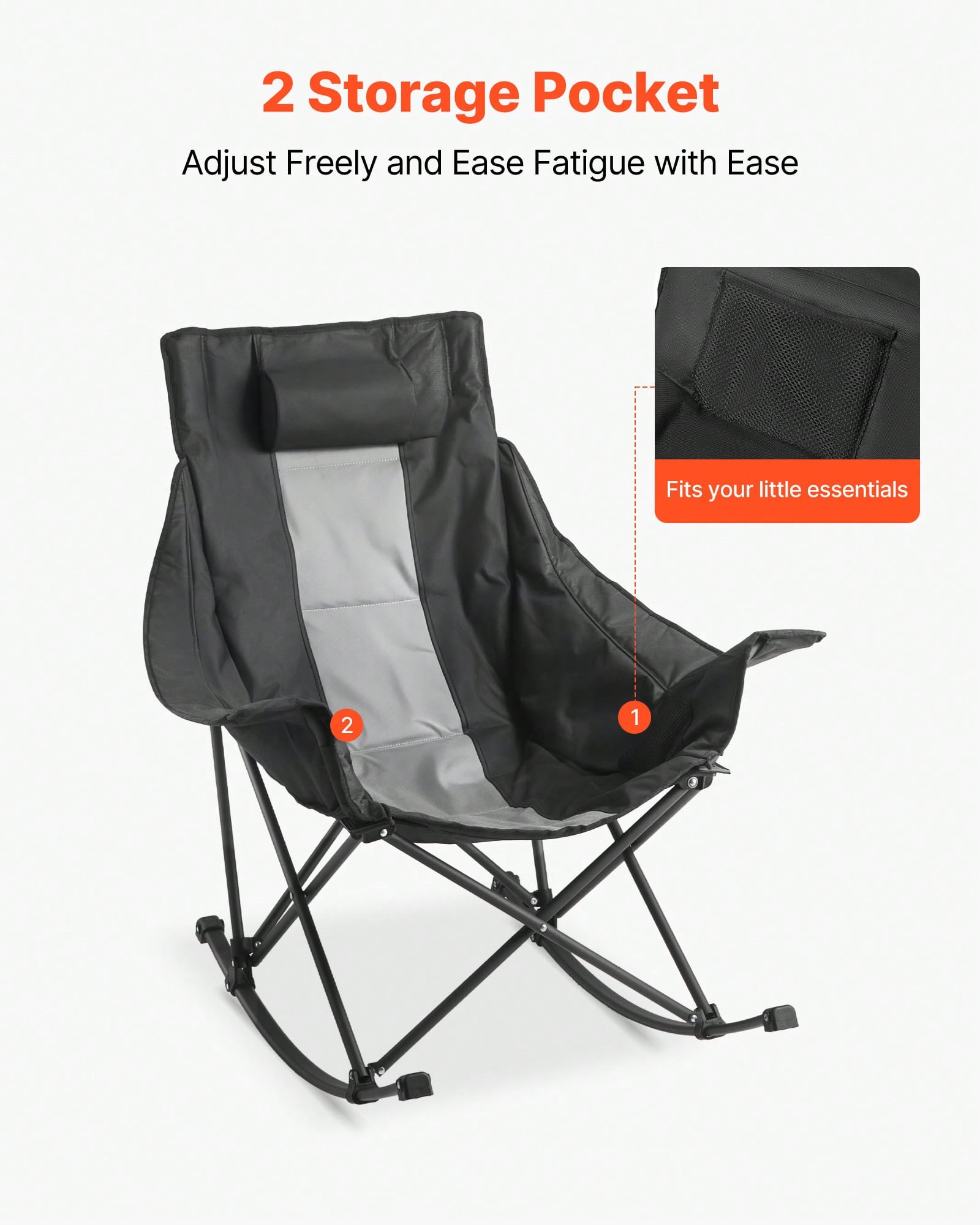 كرسي تخييم مريح، كرسي هزاز قاب - مراجعة Outdoor Camping Rocker وسعره