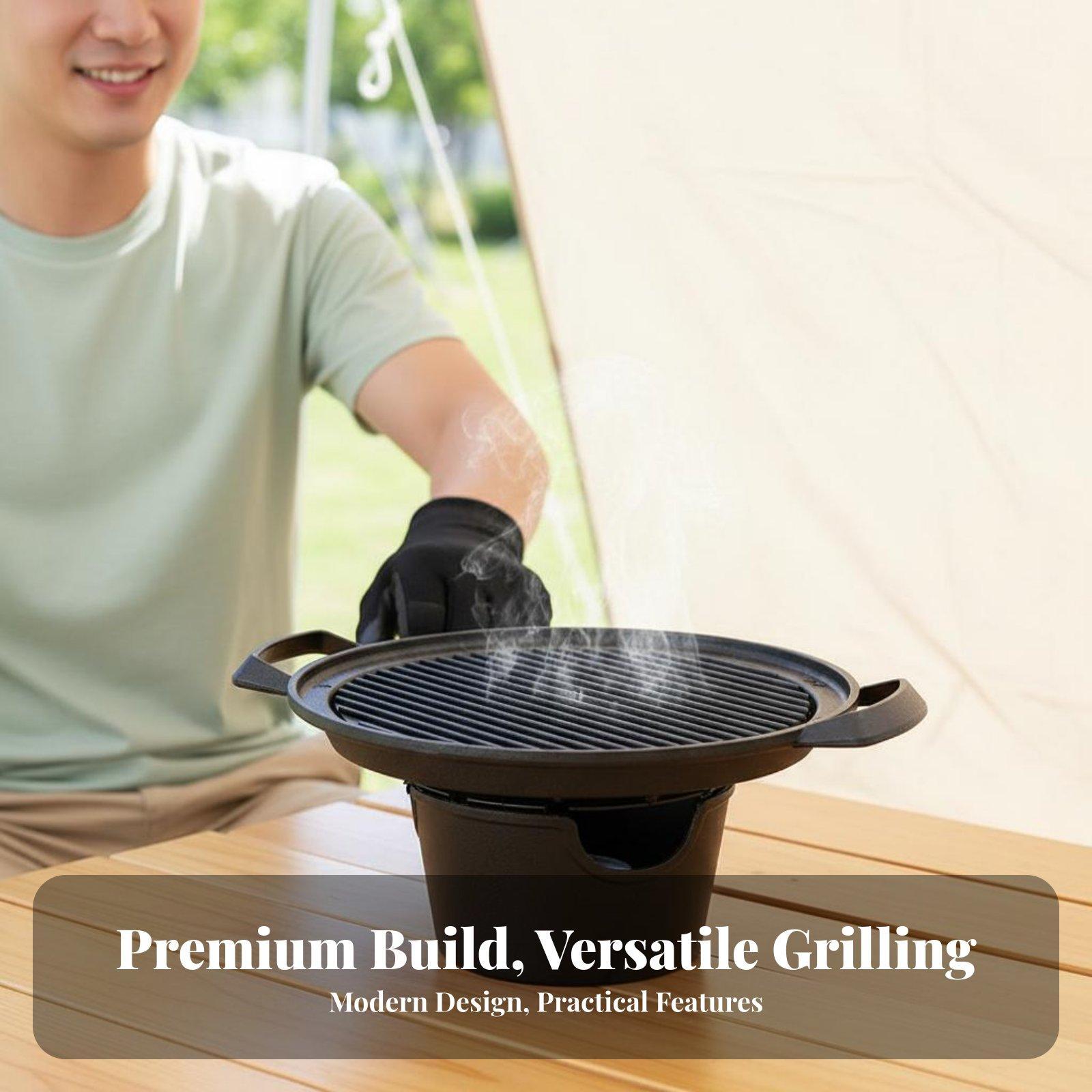 شواية كهربائية محمولة صغيرة لل - مراجعة Outdoor Camping Grill وسعره