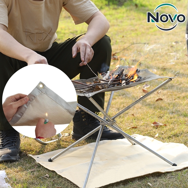 بساط مقاوم للحريق للتخييم في ا - مراجعة Outdoor Camping Grill وسعره