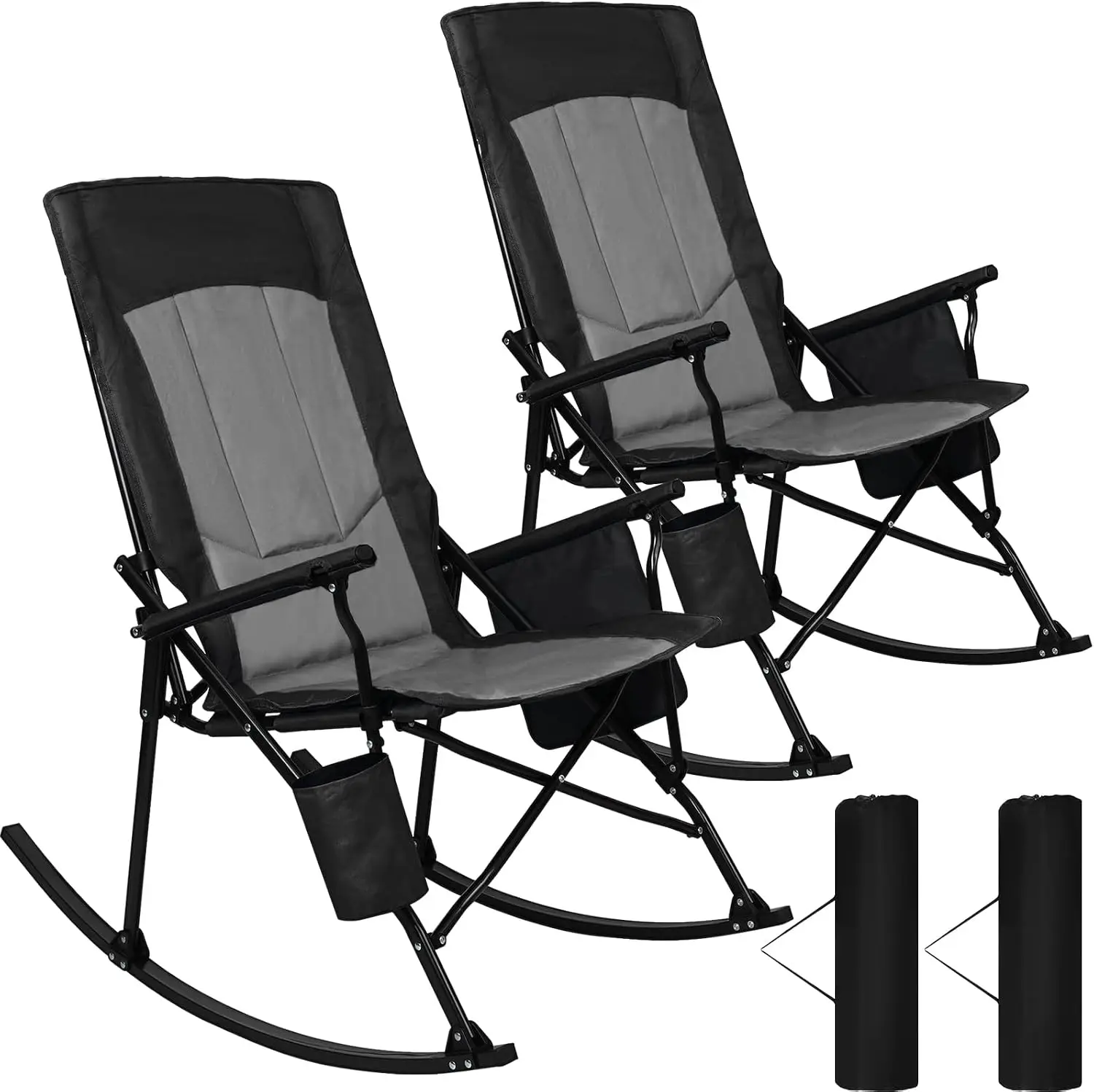 كرسي هزاز محمول بظهر مرتفع مع  - مراجعة Outdoor Camping Rocker وسعره