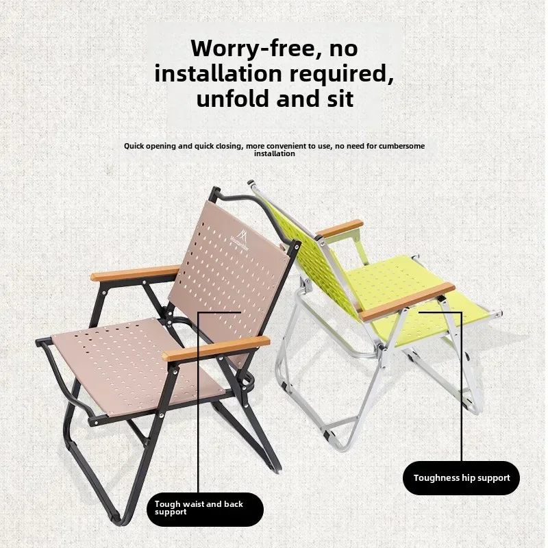 كرسي تخييم محمول قابل للطي من  - مراجعة Outdoor Camping High Chair وسعره