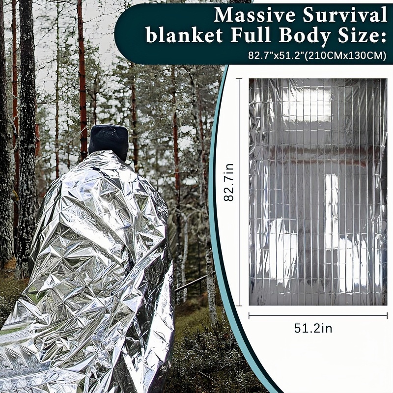 4 قطع من بطانيات النجاة الحرار - مراجعة Outdoor Camping Heated Blanket وسعره