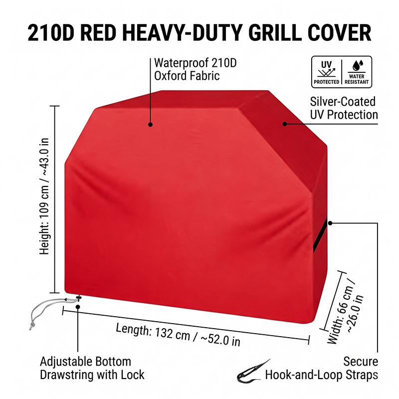 غطاء شواء 210D مقاوم للغبار وا - مراجعة Outdoor Camping Grill وسعره