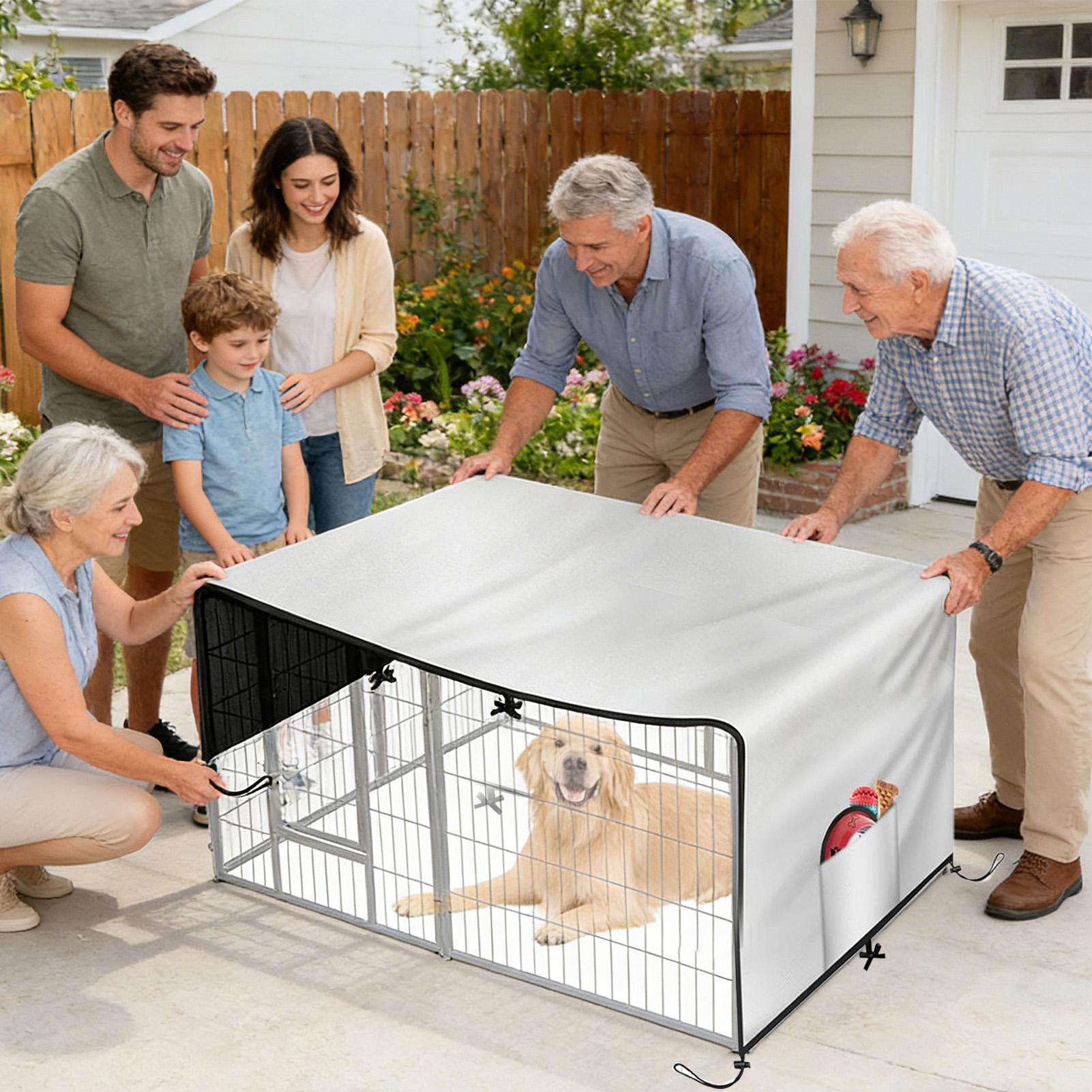 غطاء صندوق الكلب 210D أكسفورد  - مراجعة Outdoor Camping Dog Kennel وسعره