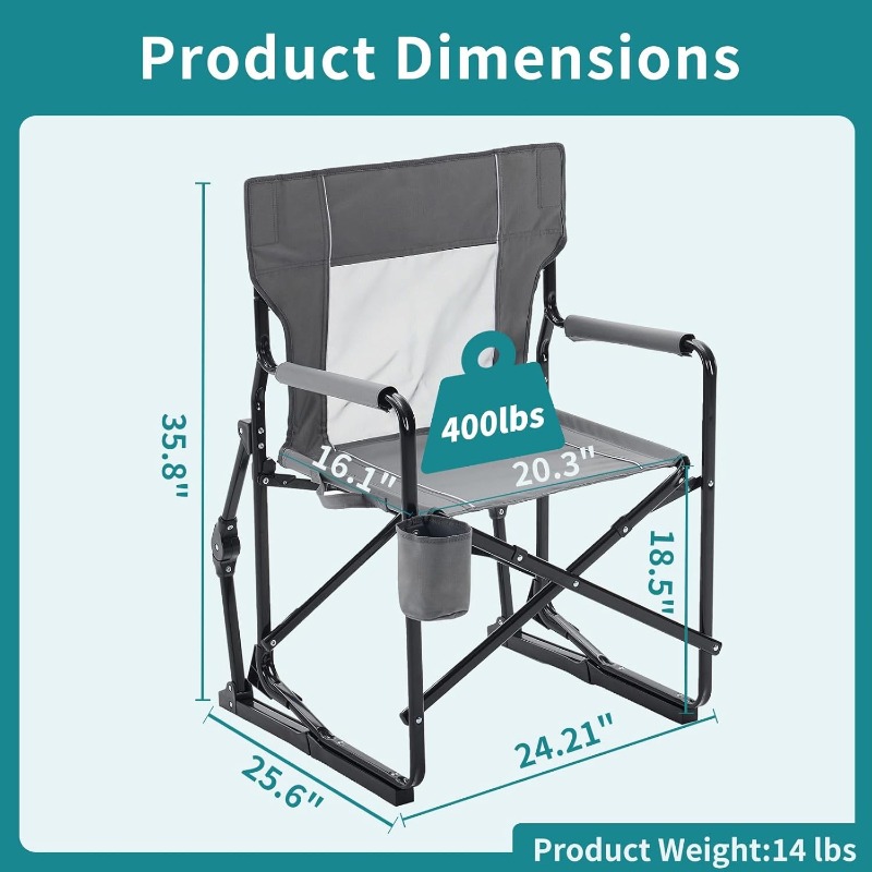 كرسي تخييم خارجي قابل للطي بتص - مراجعة Outdoor Camping Rocker وسعره