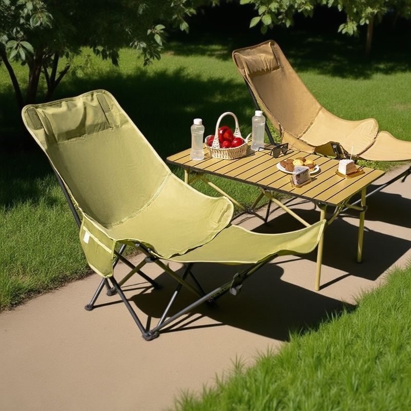 كرسي مون بأربعة أرجل قابلة للت - مراجعة Outdoor Camping High Chair وسعره