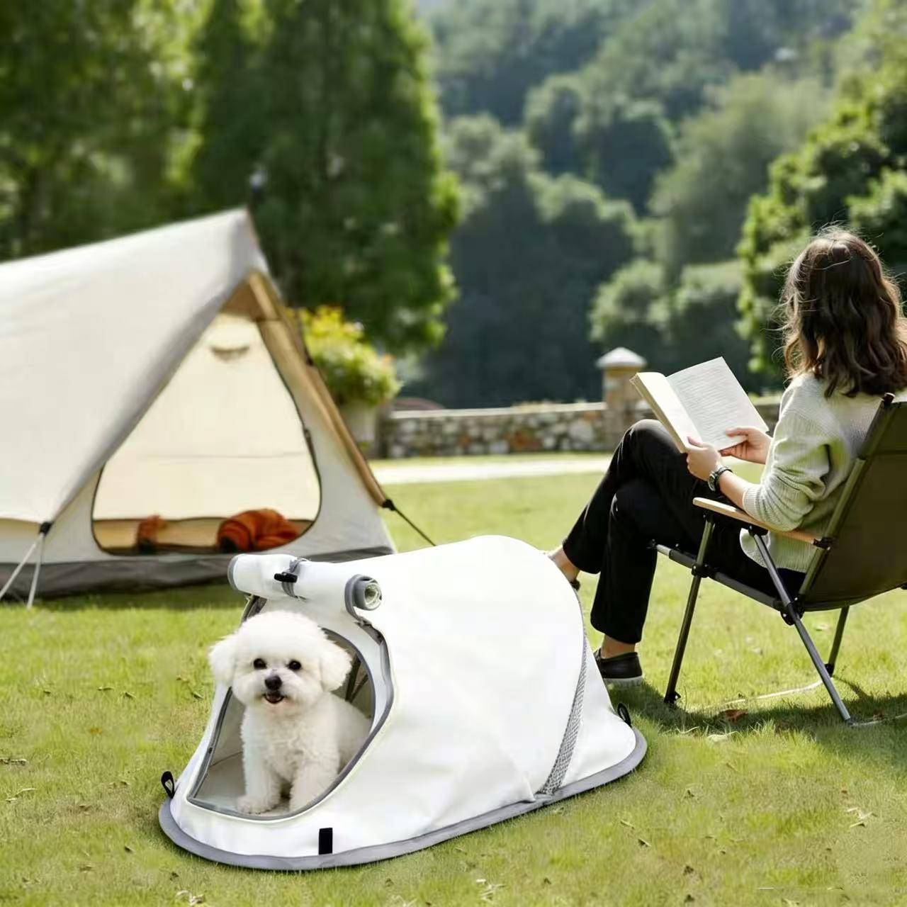 خيمة قابلة للطي للحيوانات الأل - مراجعة Outdoor Camping Dog Kennel وسعره