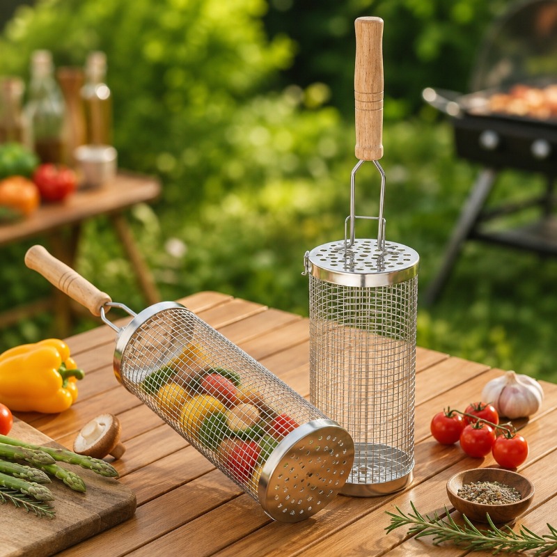مجموعة سلة شواء دائرية من الفو - مراجعة Outdoor Camping Grill وسعره
