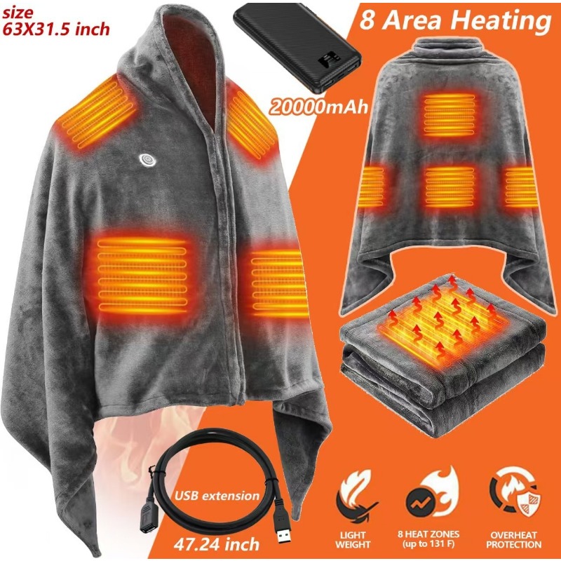 بطانية شال ساخنة جديدة لعام 20 - مراجعة Outdoor Camping Heated Blanket وسعره