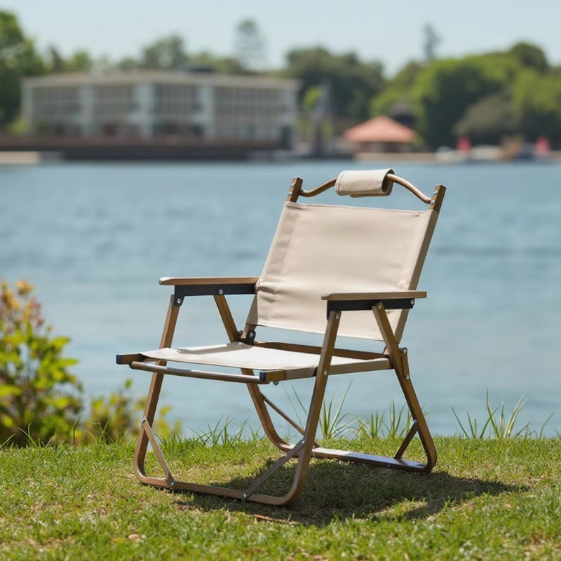 كرسي تخييم محمول قابل للطي عال - مراجعة Outdoor Camping High Chair وسعره