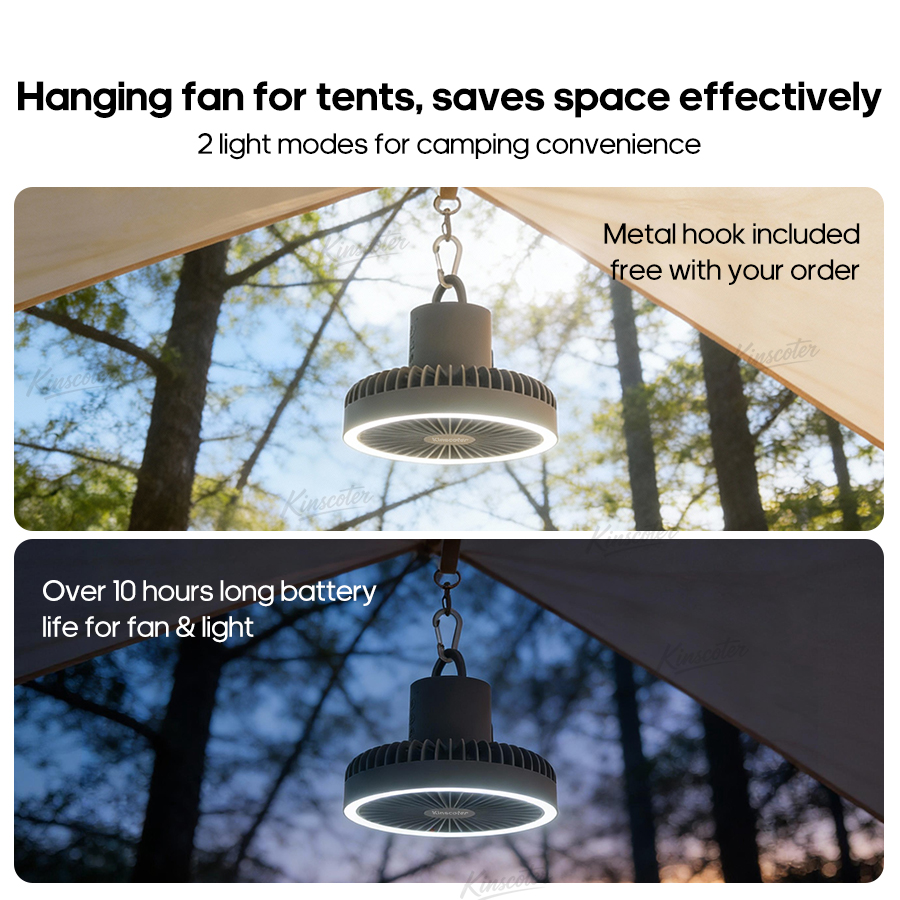 10000mAh 4000mAh مروحة التخييم - مراجعة Outdoor Camping Misting Fan وسعره