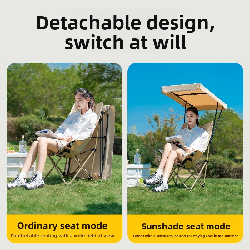 كرسي قابل للطي ذو ظهر مرتفع مع - مراجعة Outdoor Camping High Chair وسعره