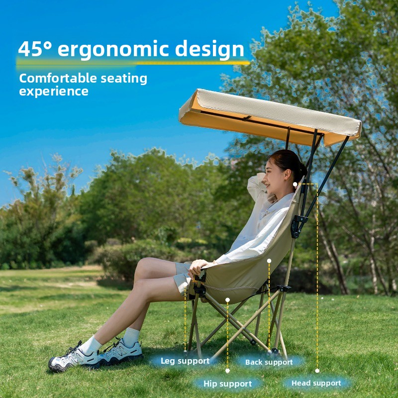 كرسي قابل للطي ذو ظهر مرتفع مع - مراجعة Outdoor Camping High Chair وسعره