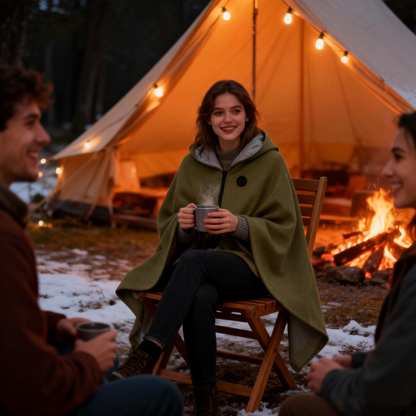 شال ساخن 3 تروس شال حراري كهرب - مراجعة Outdoor Camping Heated Blanket وسعره