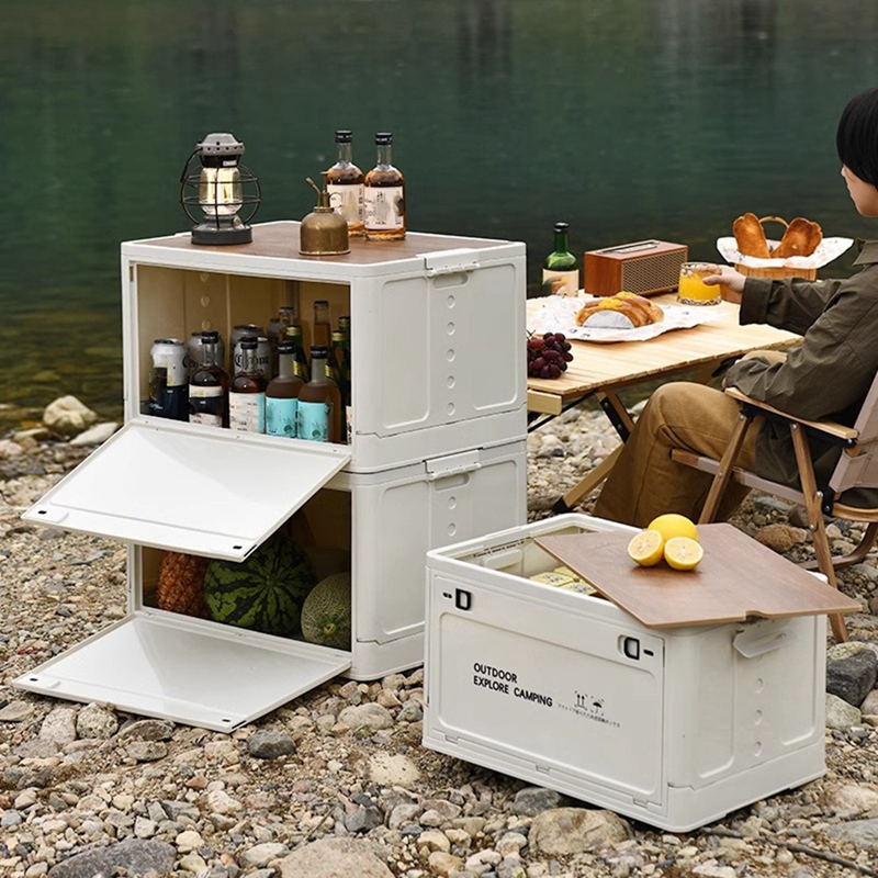 صندوق تخزين طاولة سياحية قابل  - مراجعة Outdoor Camping Storage Box وسعره
