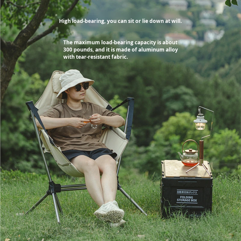 كرسي هزاز/أرجوحة قابل للطي للا - مراجعة Outdoor Camping Rocking Chair وسعره